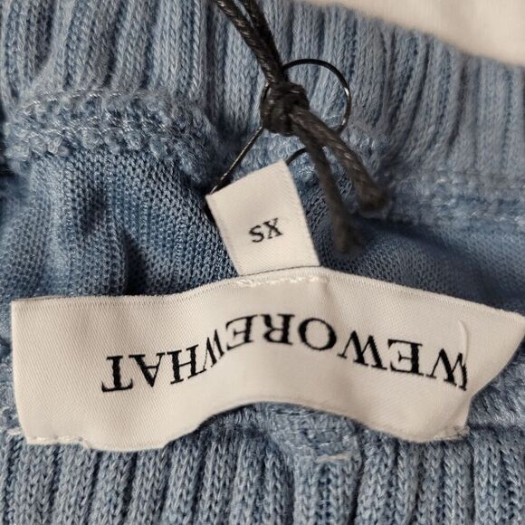 WeWoreWhat Blue Storm Wide Rib The Halter Bra Top X-Small - Picture 3 of 6